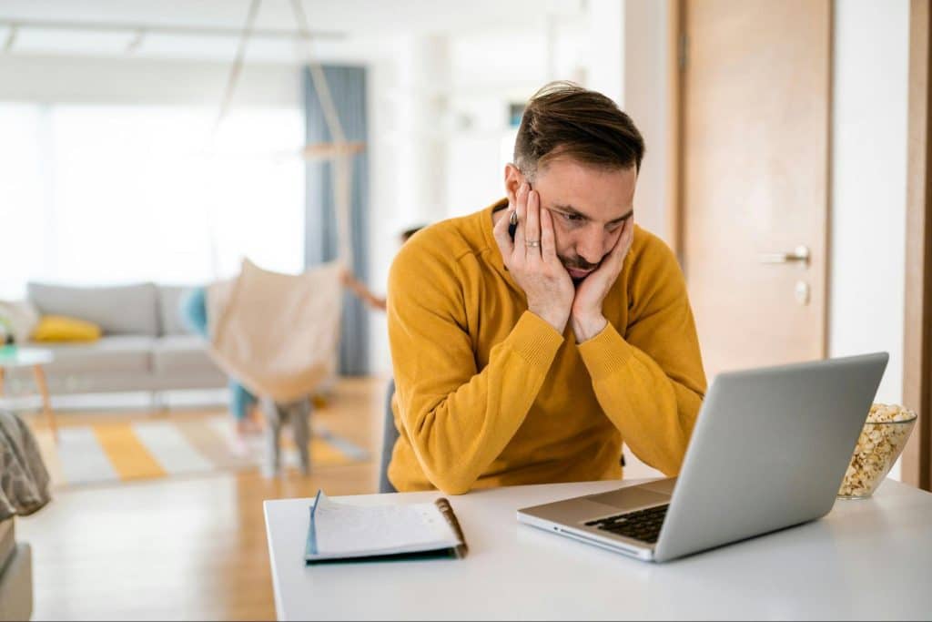 A man looking stress