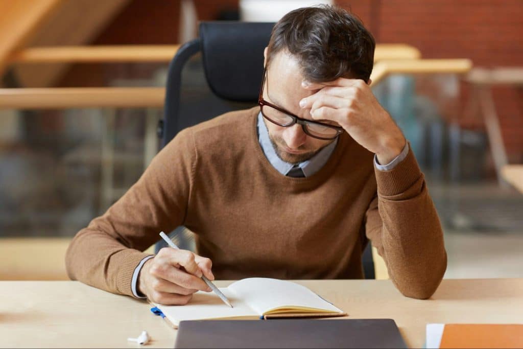 A man keeping himself busy