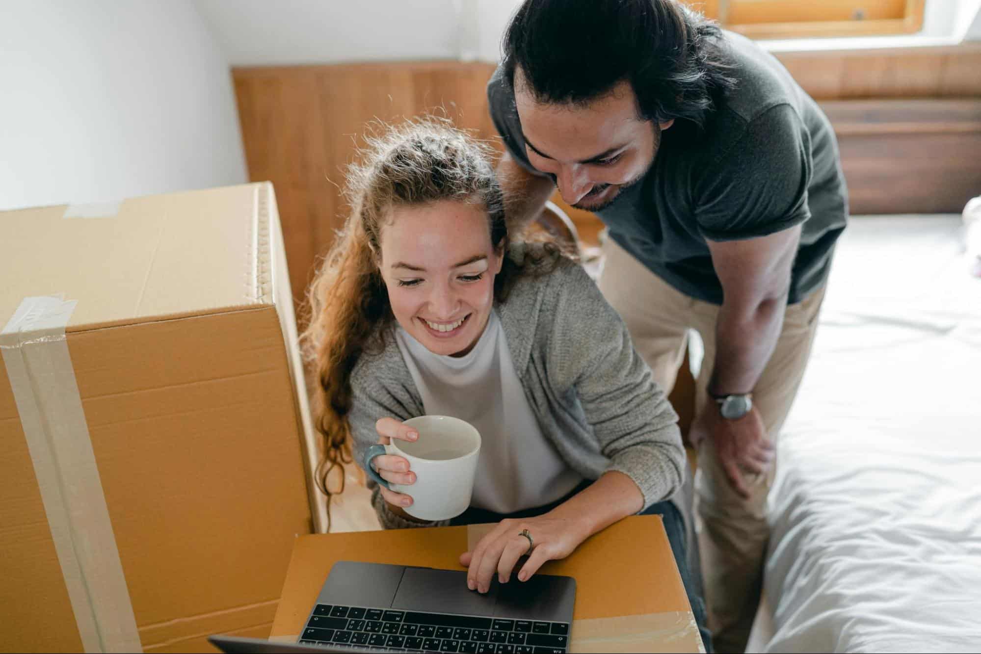 A man helping a woman