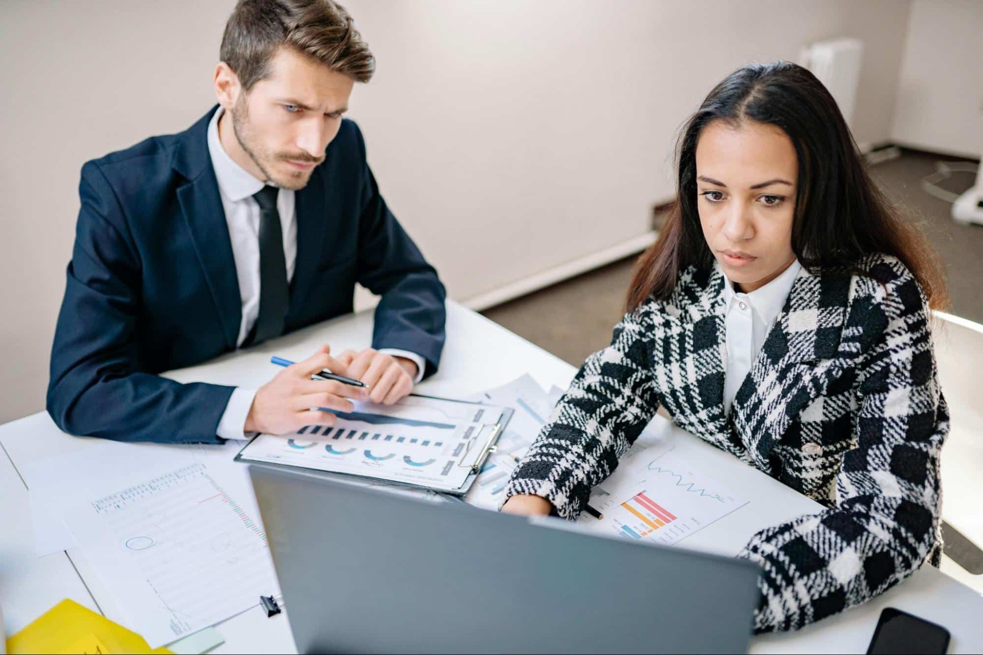 A man and woman at the office