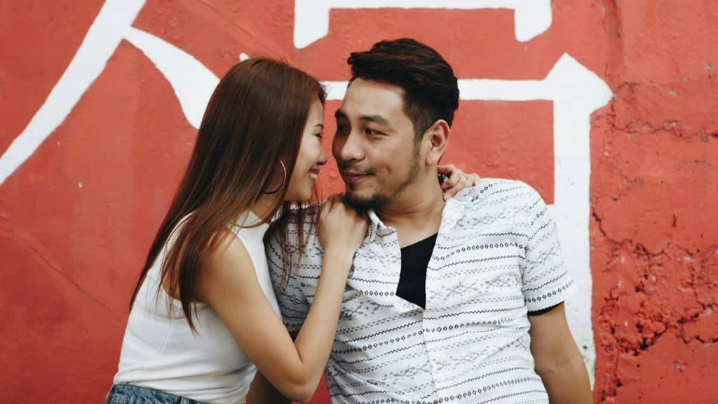 A lovely couple having a good time together.