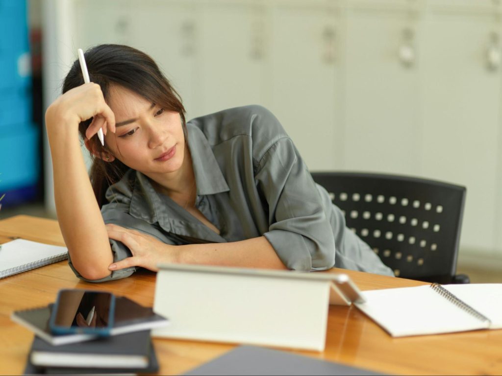 A woman thinking for a better way
