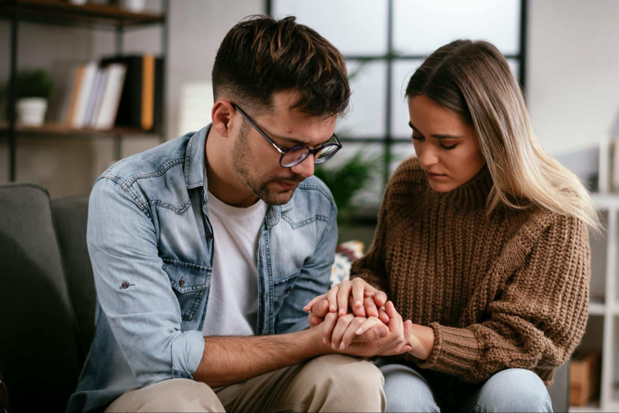 A man and woman having a meaningful conversations