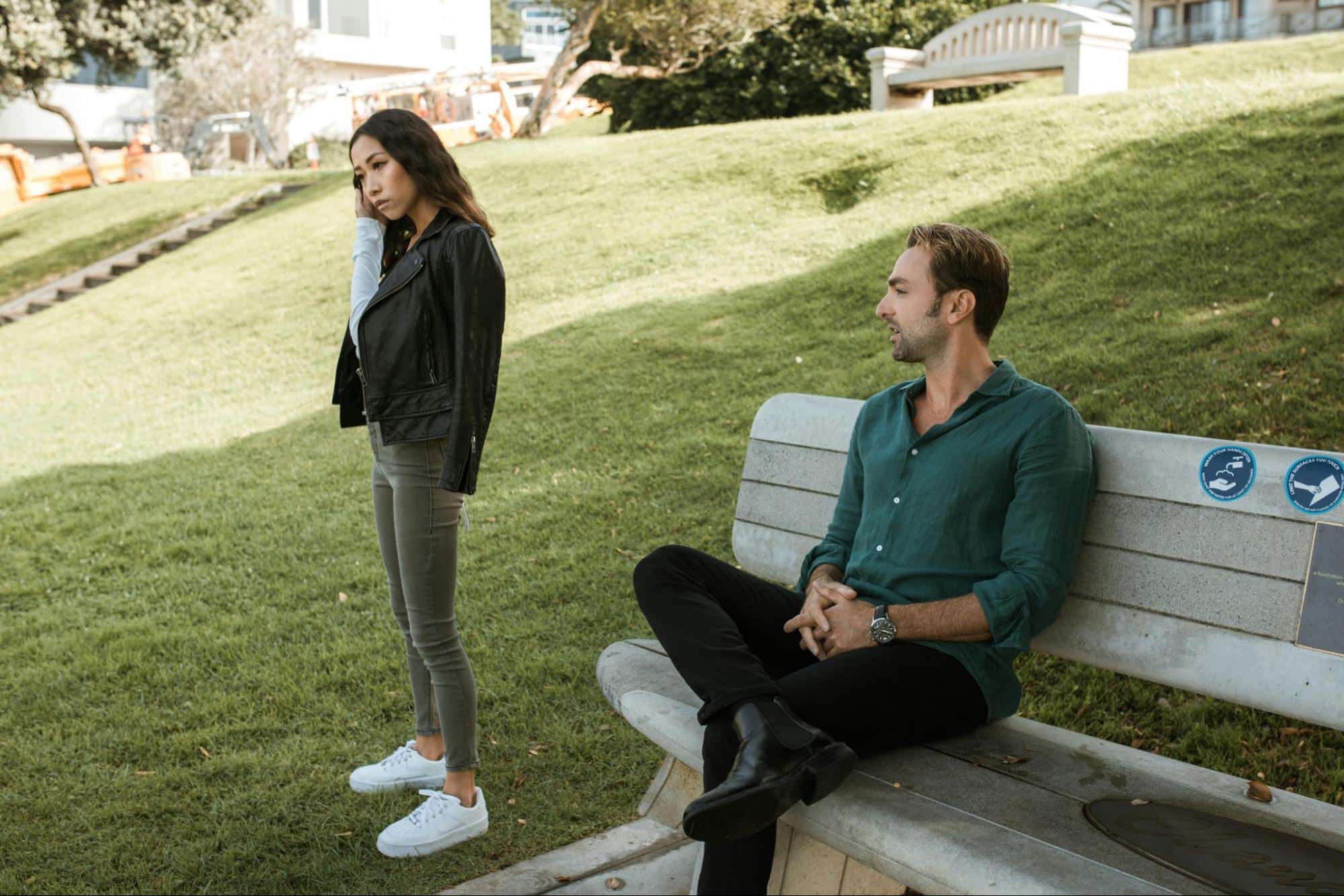A man and woman at the park