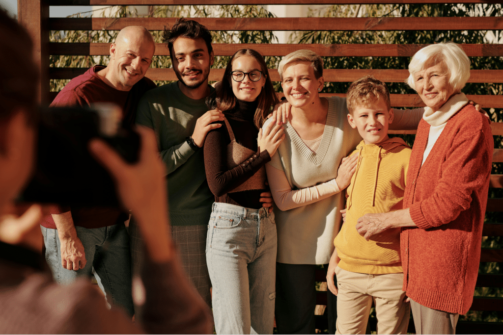 People smiling at the camera