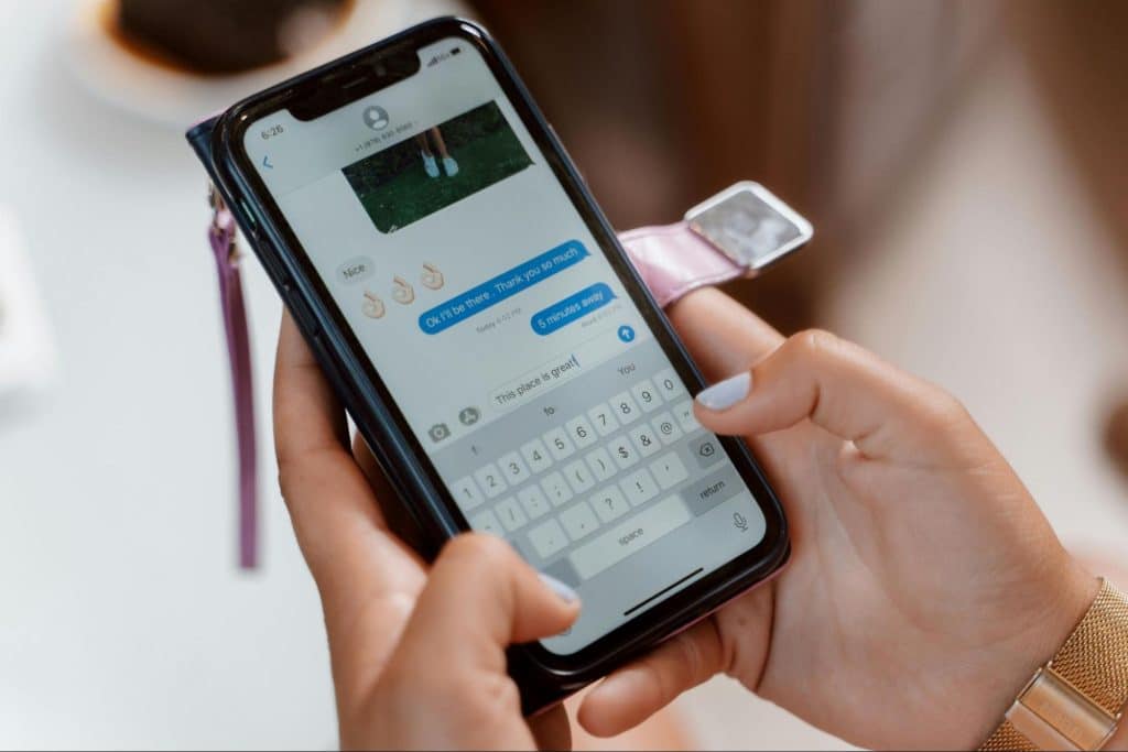 A person texting