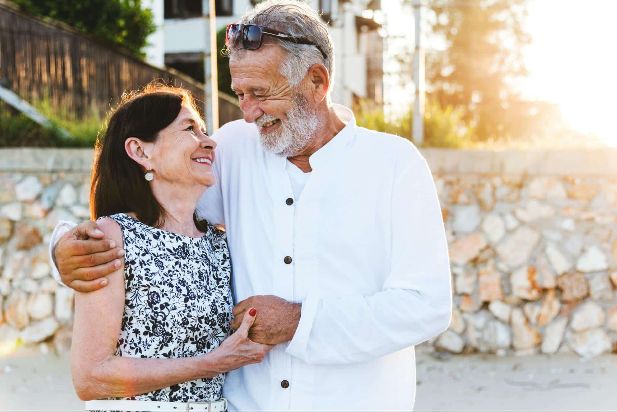 A man and woman holding hands 