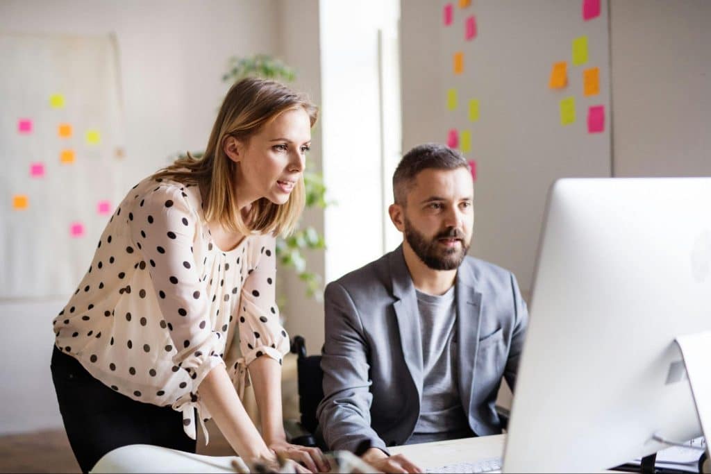 A man and woman deciding together