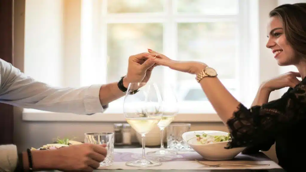 A man putting a ring on it