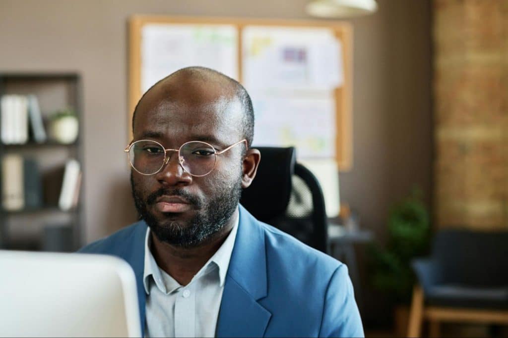 A man looking serious 