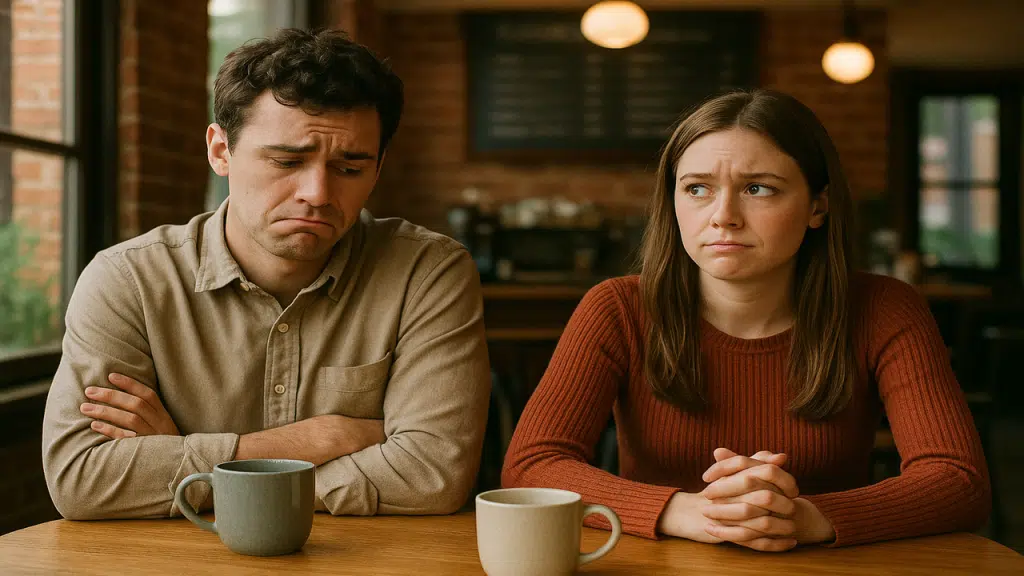 A couple on an awkward date