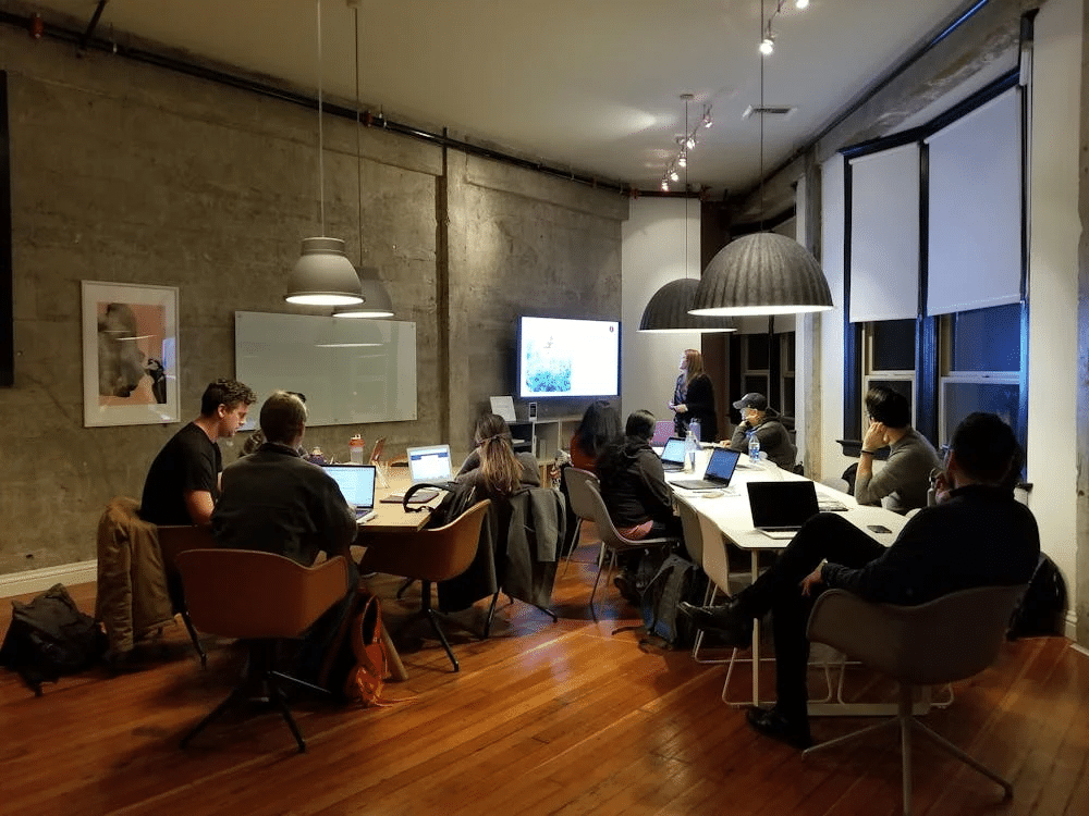 People gathering in one room