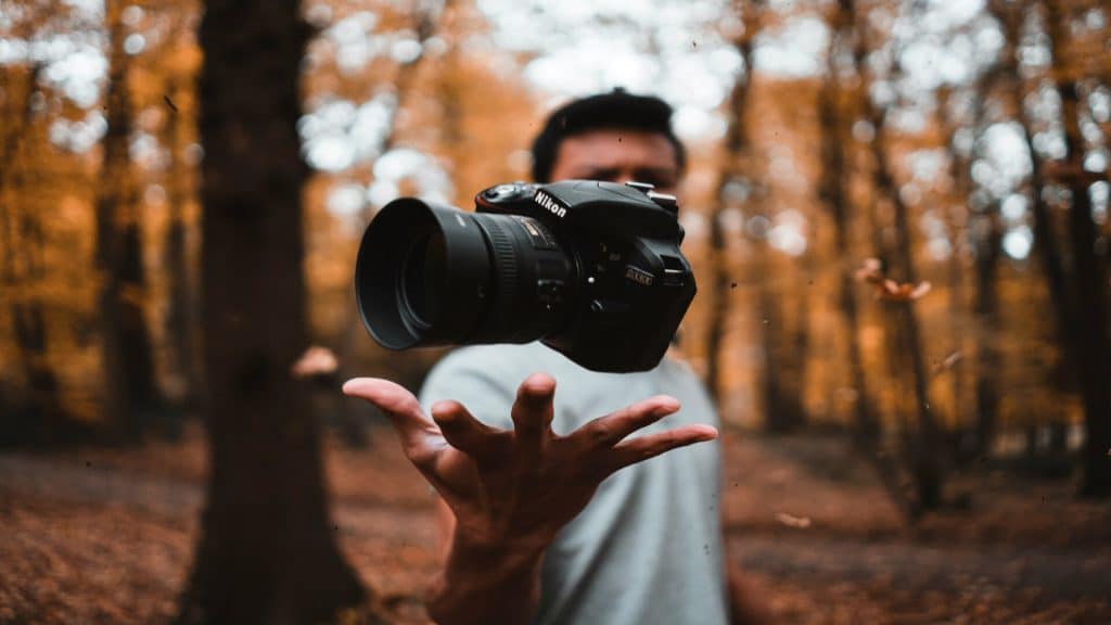 A man with his camera
