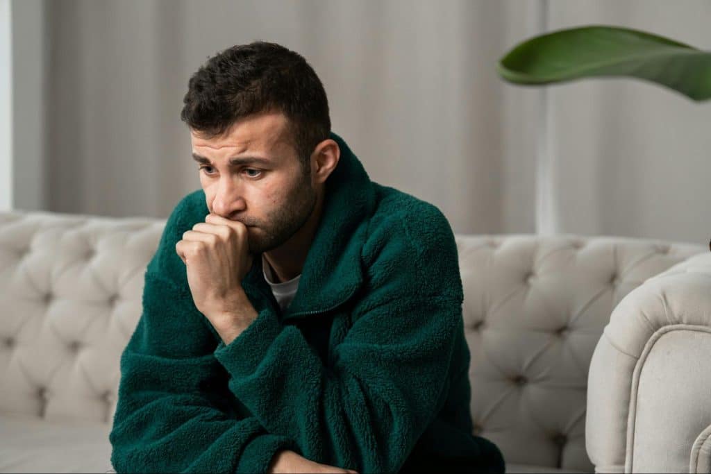 A man thinking