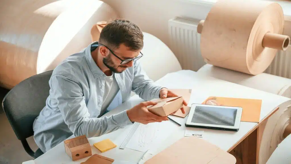 A man busy at work