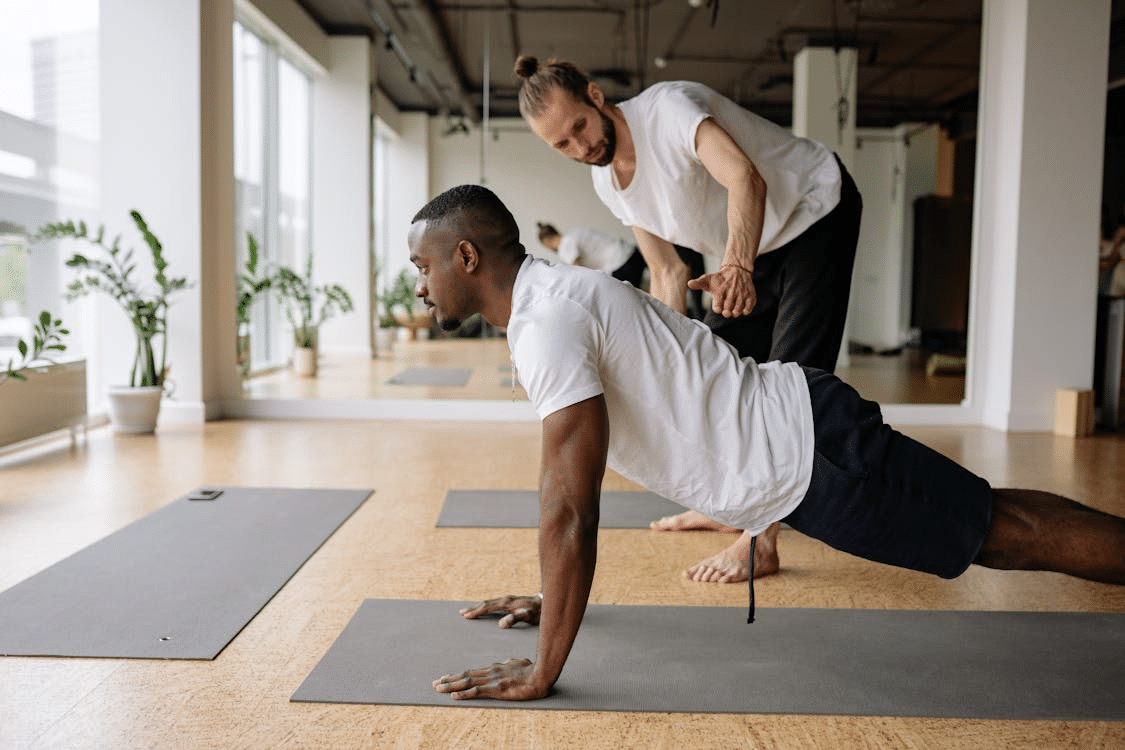 A man working out.