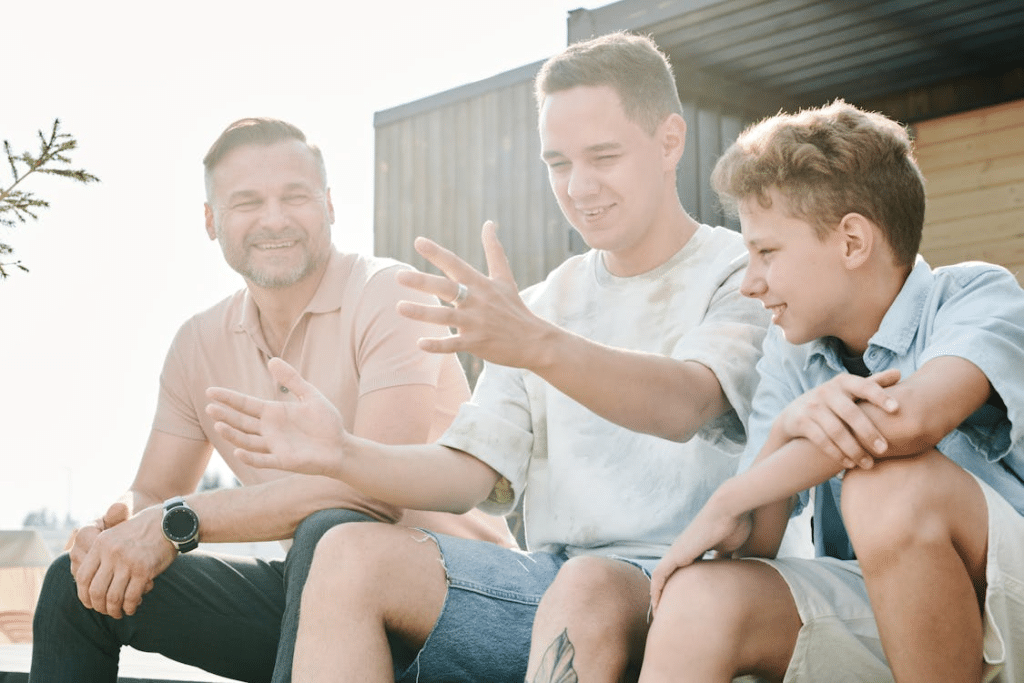 Bonding time of father to his sons