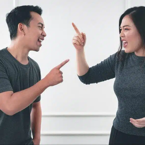 A woman getting offended