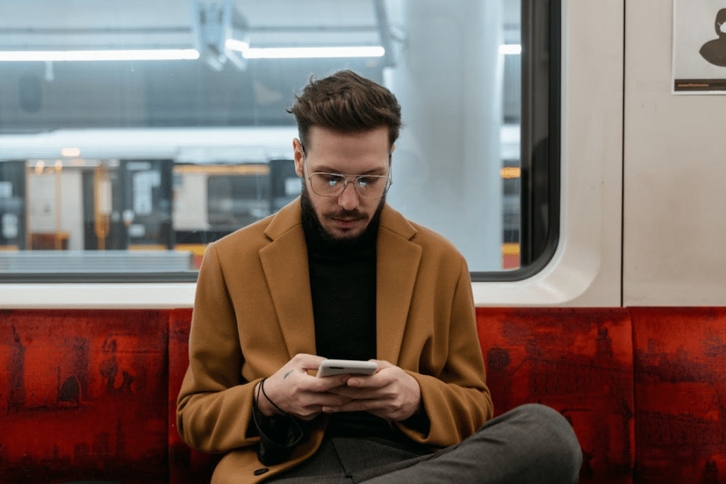 A man using a phone