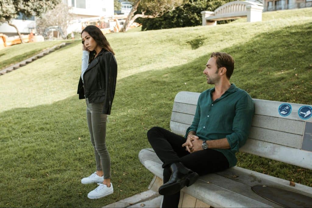 A man and woman at the park