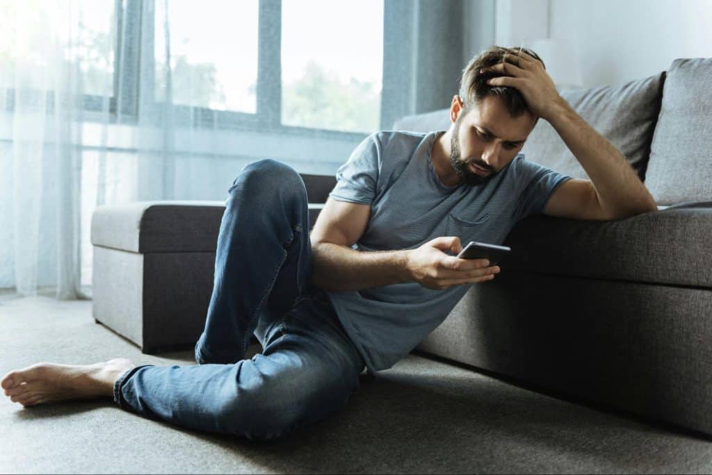 A man using a phone