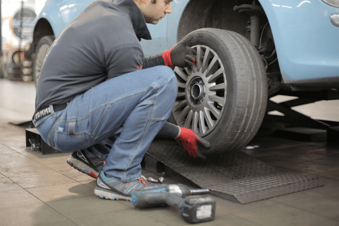 A man working