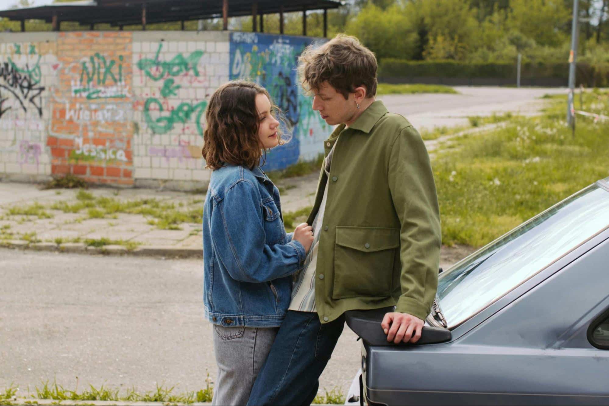 A man and woman close to each other