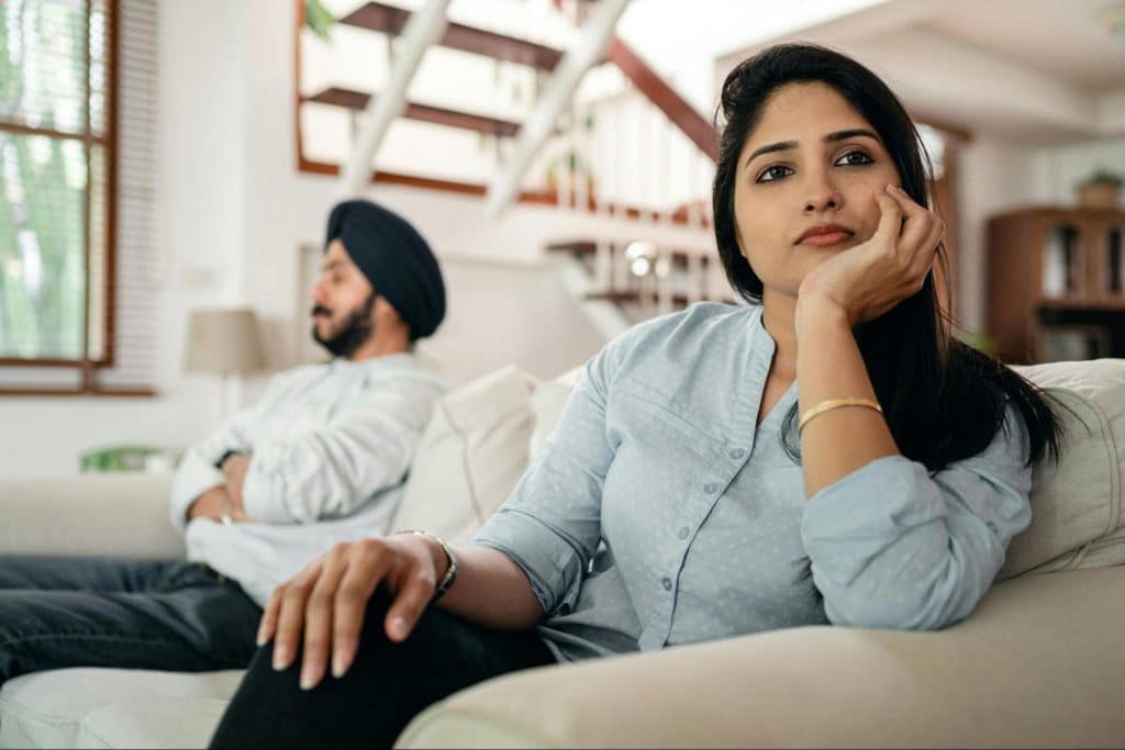A woman thinking