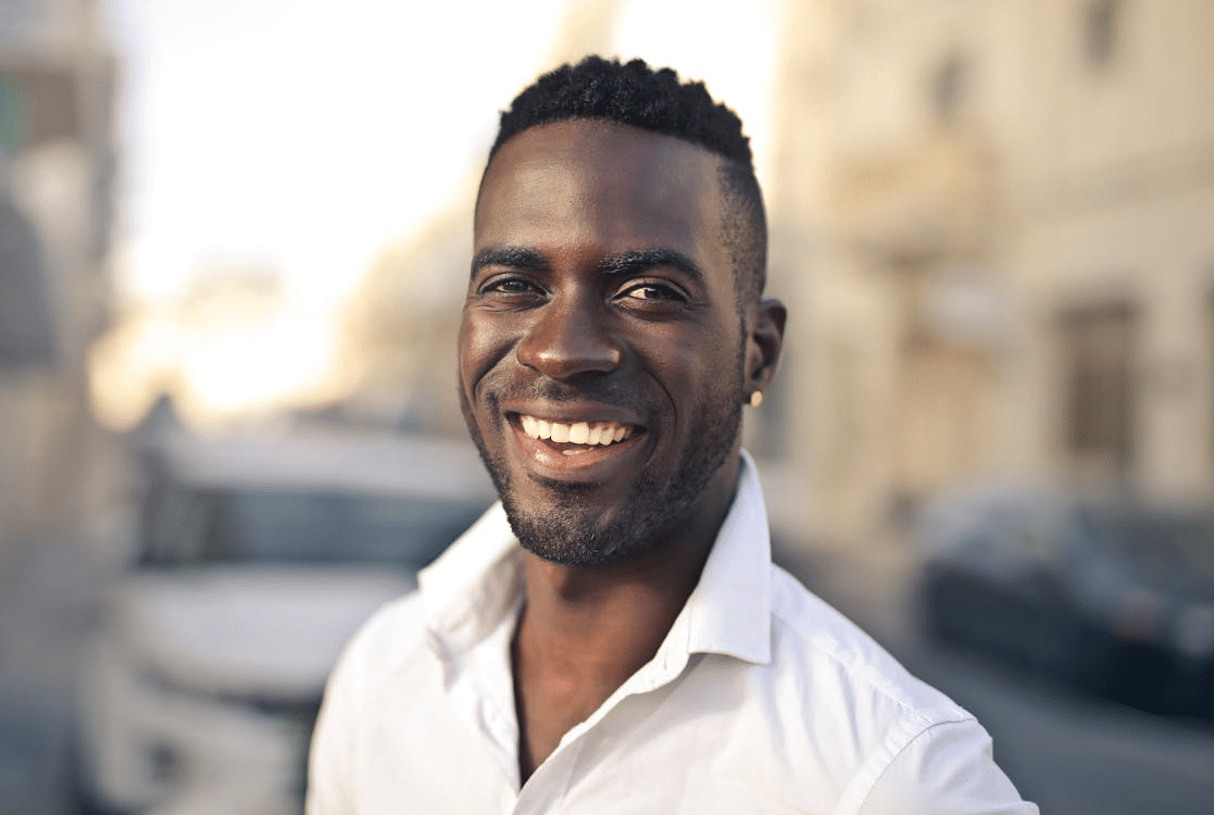 A man smiling