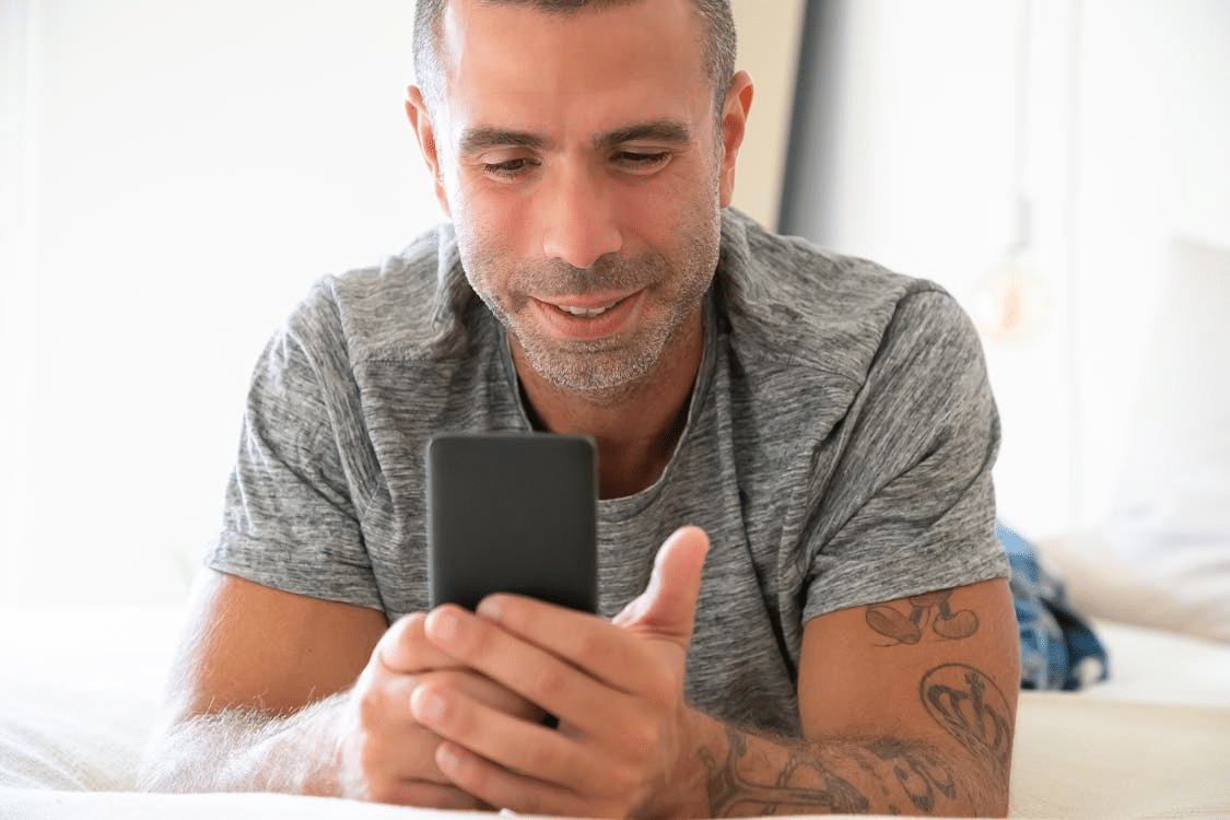 A man using his phone