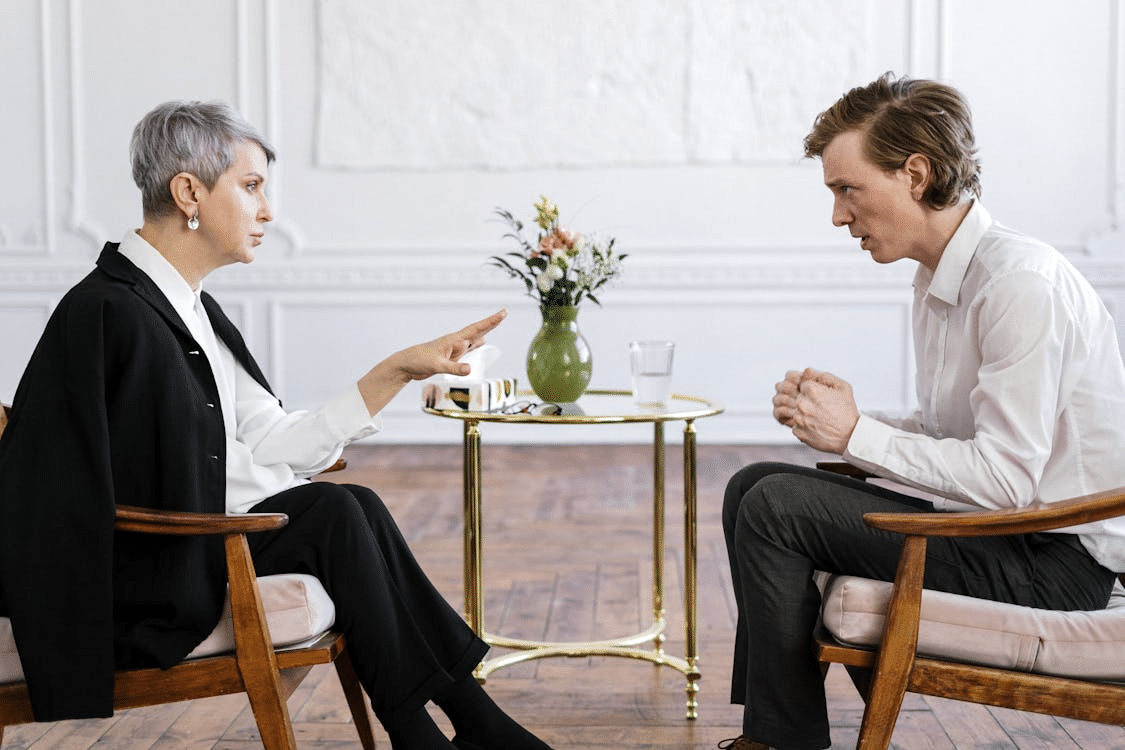 A man with a therapist