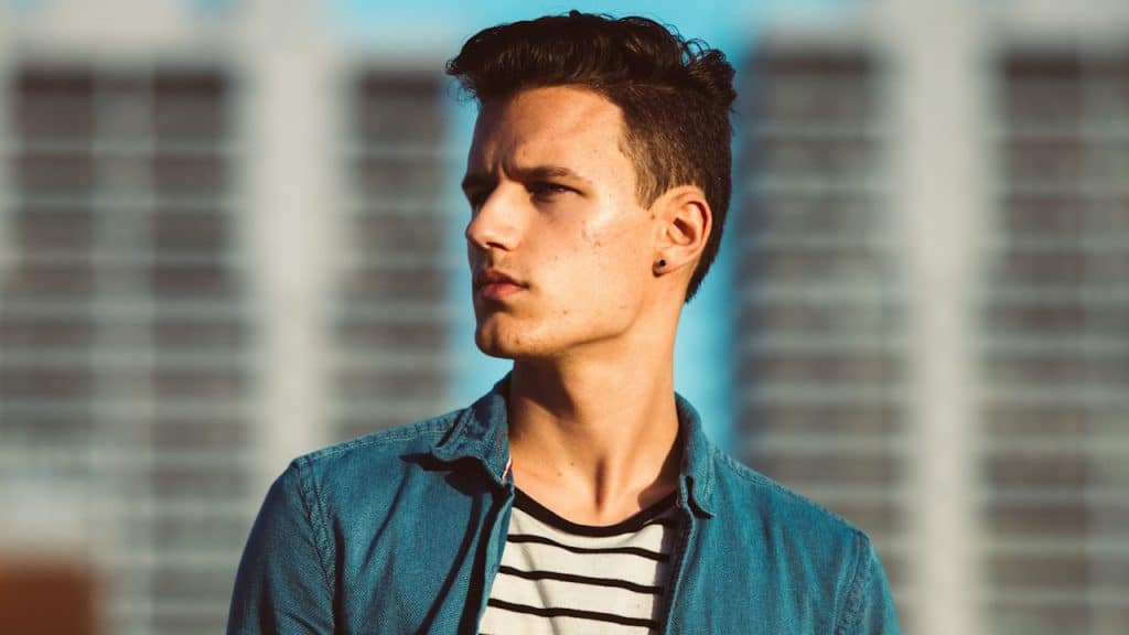 A man looking sideways.