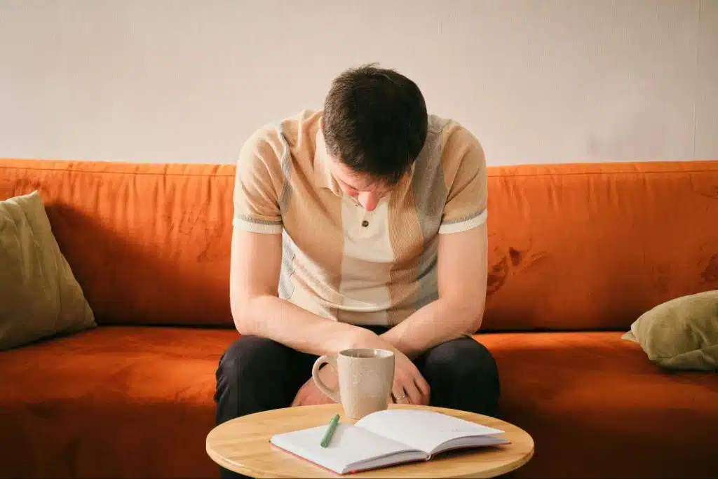 A man looking sad