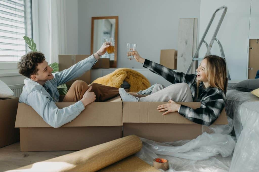 A man and woman having fun