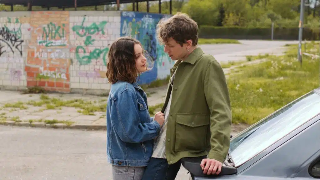 A man and woman close to each other