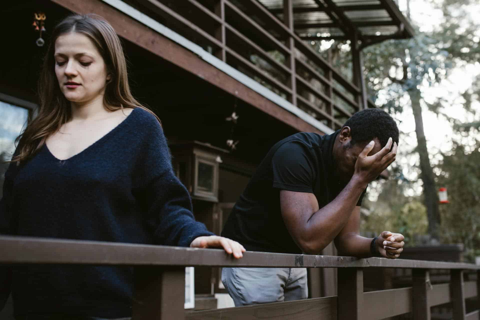 Woman Walking Away From the Man