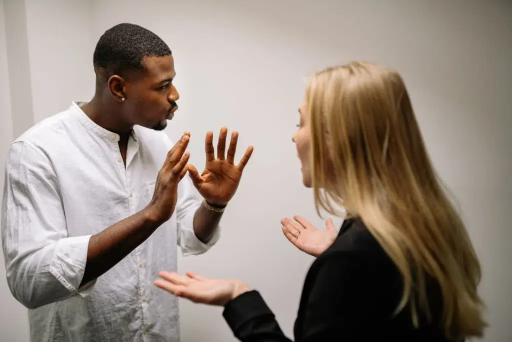 A couple arguing