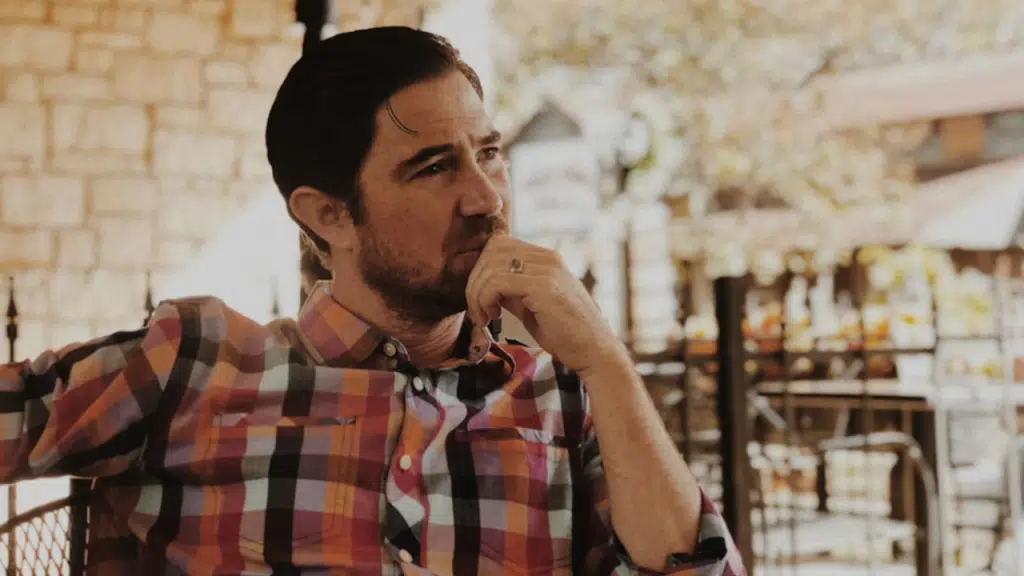 A mature man deep in thought 