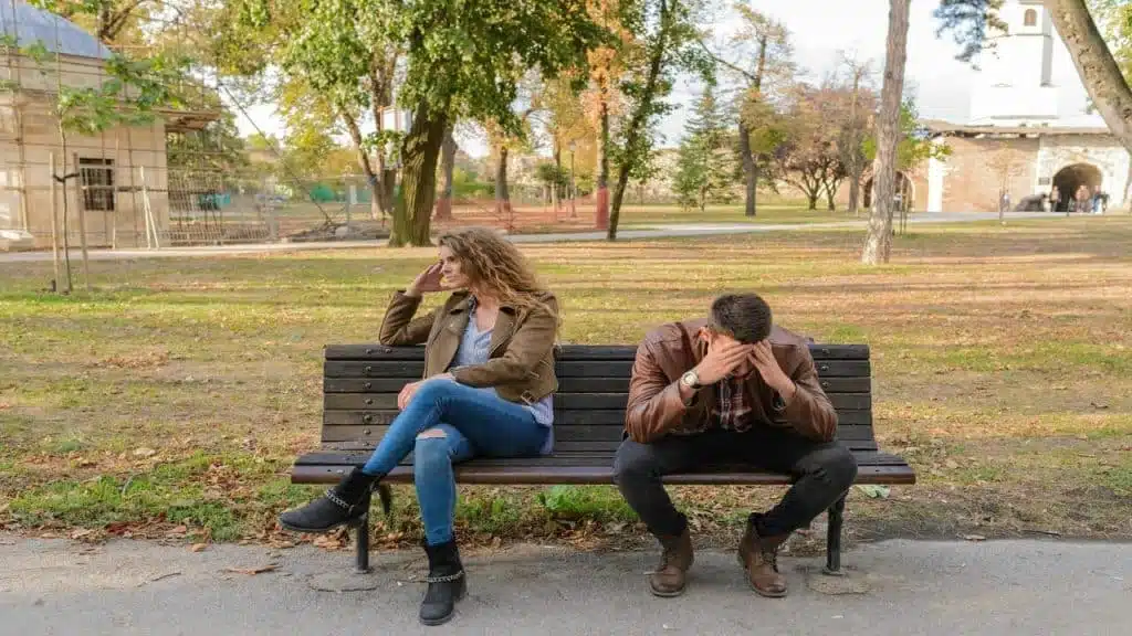 A couple after an argument