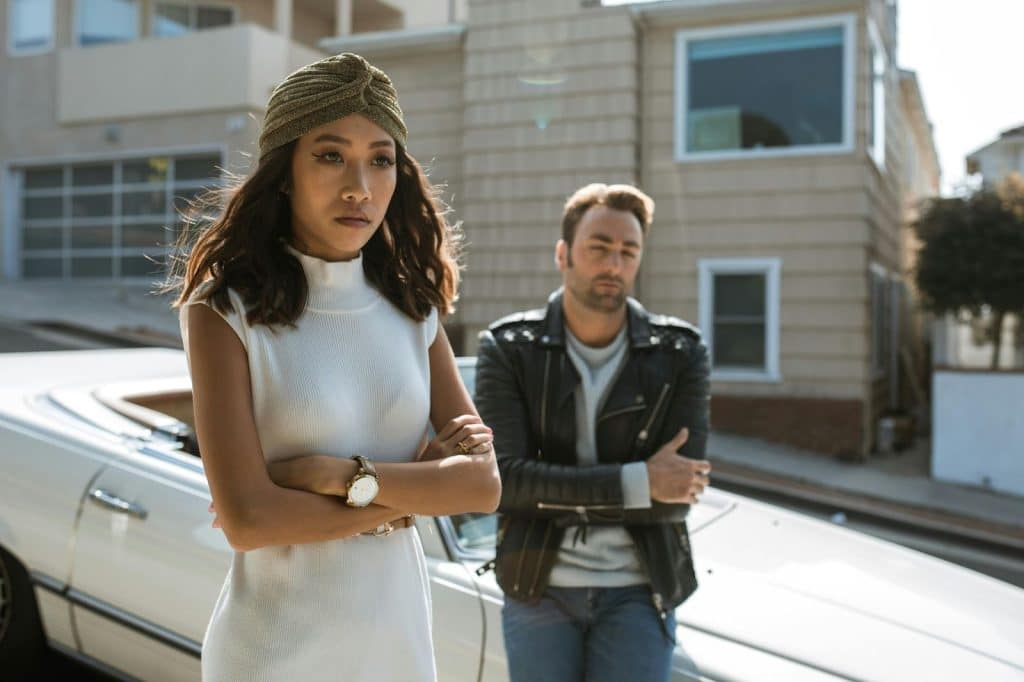 A man and woman not talking to each other
