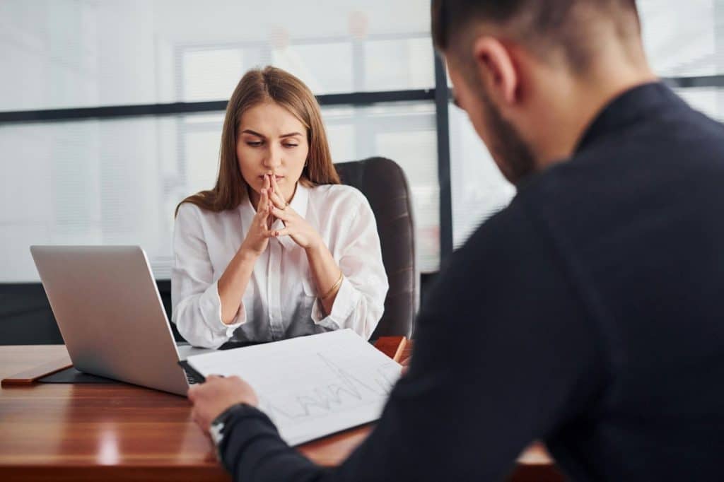 A man and woman having a conversation