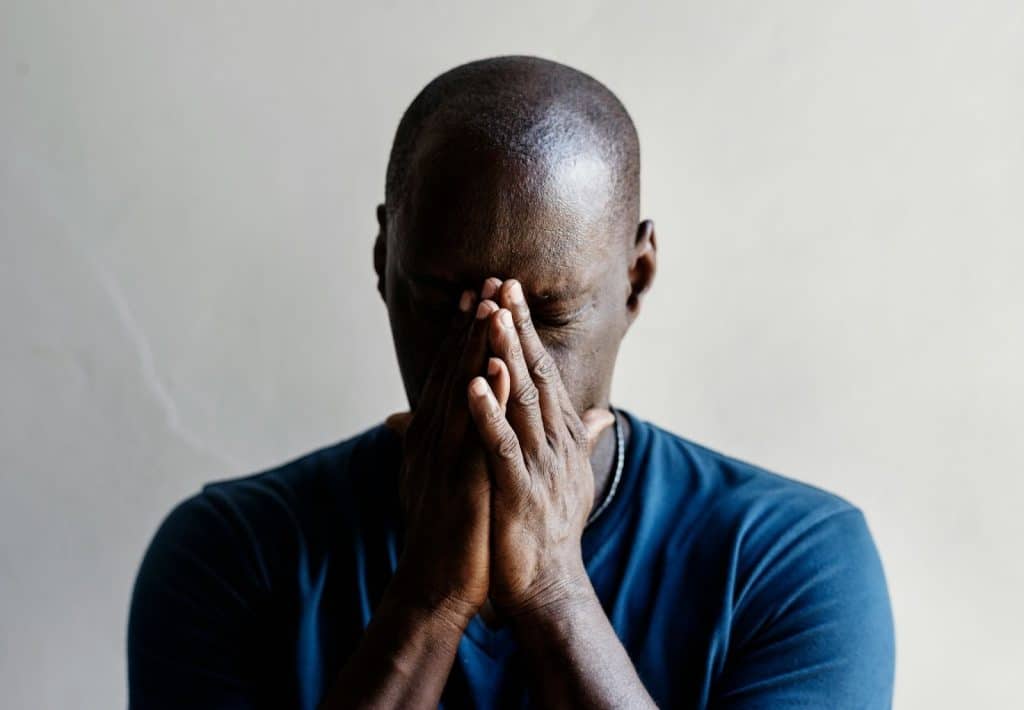 A man looking frustrated 
