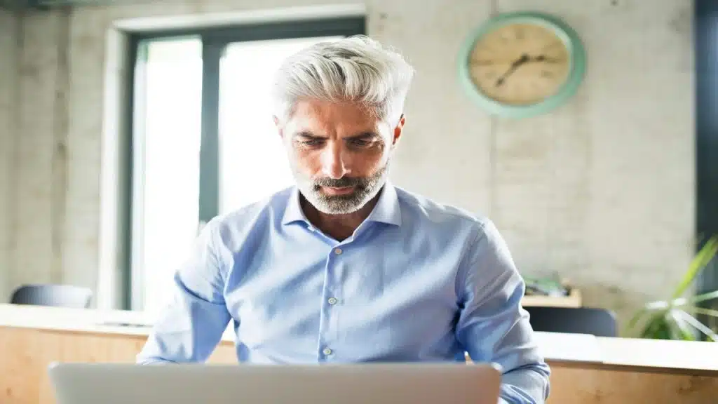 A man working in the office