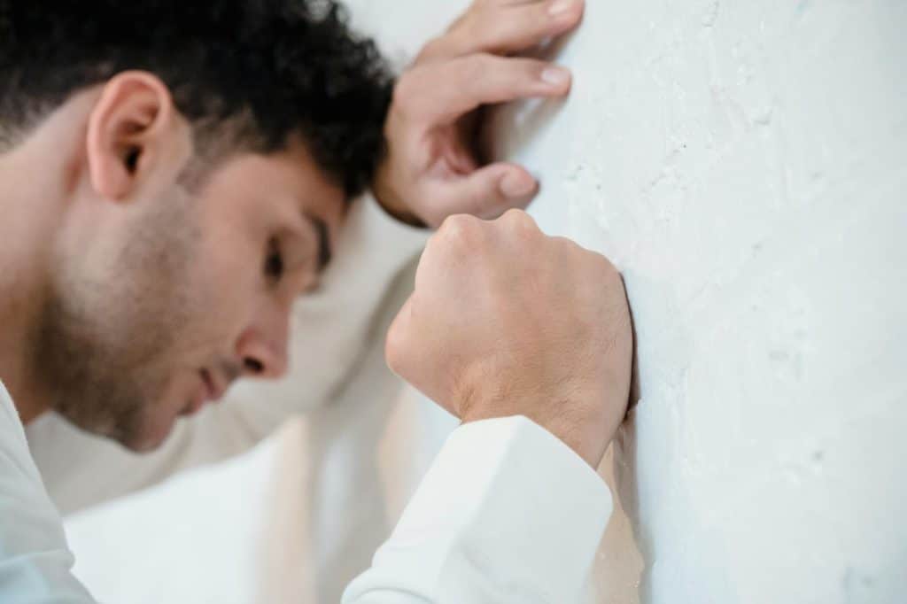 A man looking frustrated