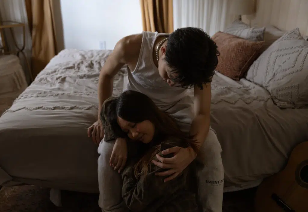 A couple in the bedroom