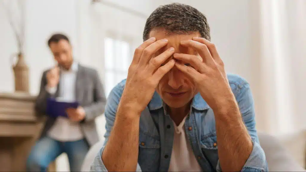 A man feeling down