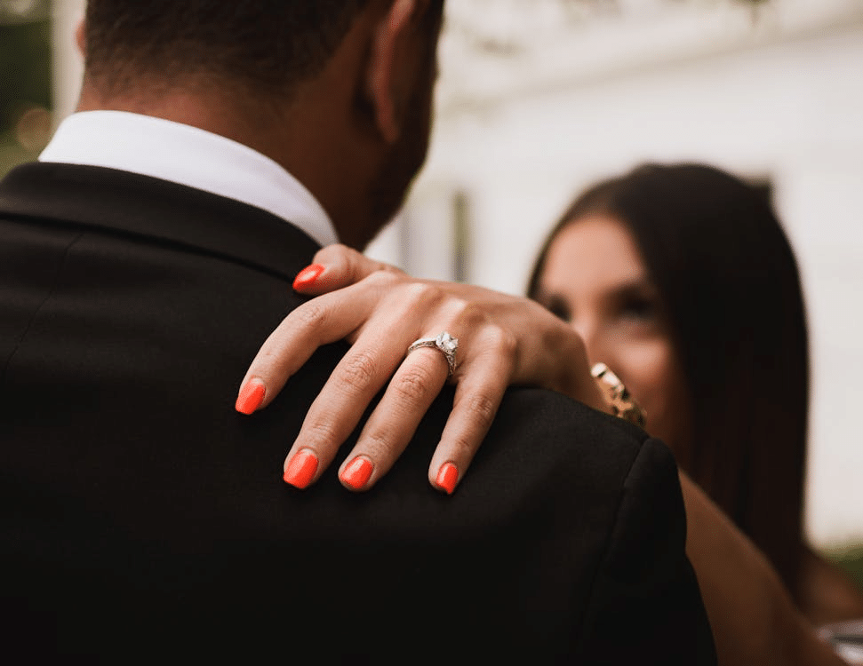 A couple getting engaged