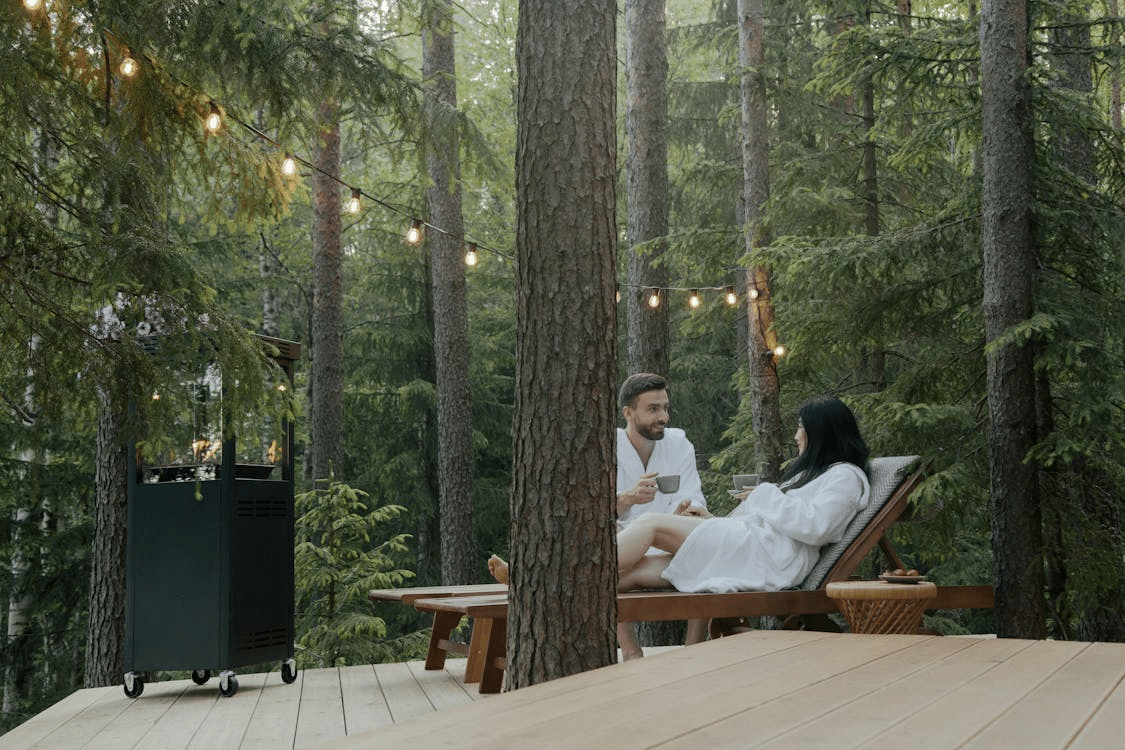 A couple in a forest