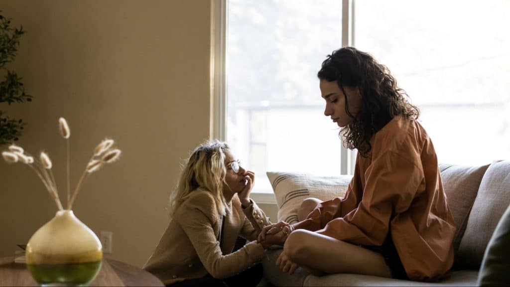 Woman venting to her friend
