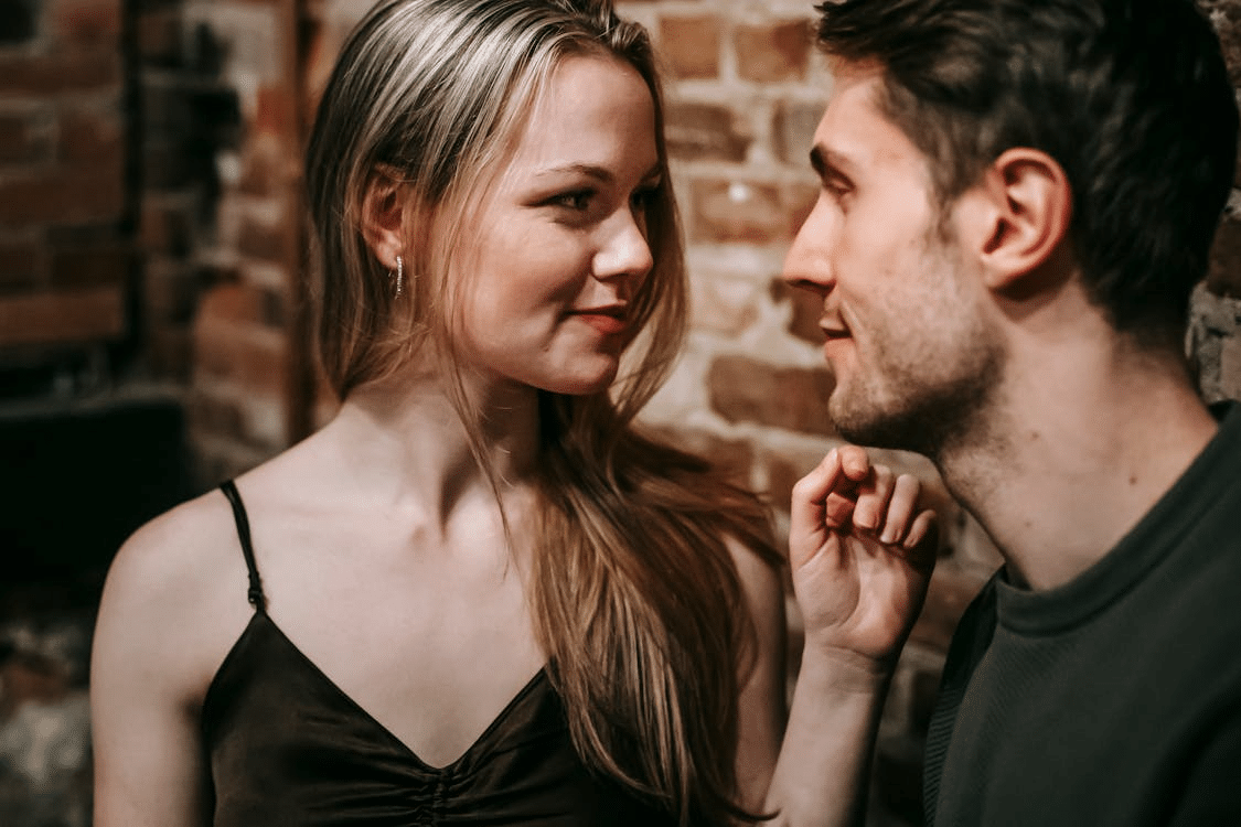 A man and a woman on a date